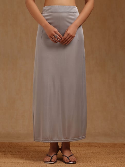 Soch Grey Spandex Solid Petticoat-picture-14