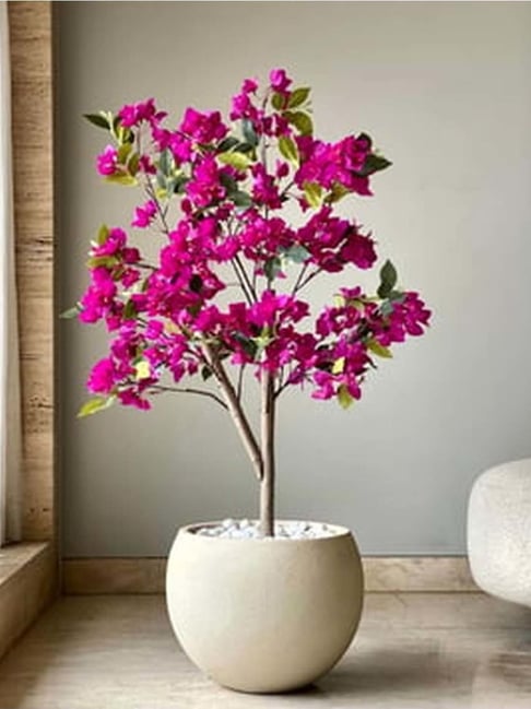 Mason Home Artificial Purple Bougainvillea Plant - 4 Feet (Without Pot)- (Set of 1)