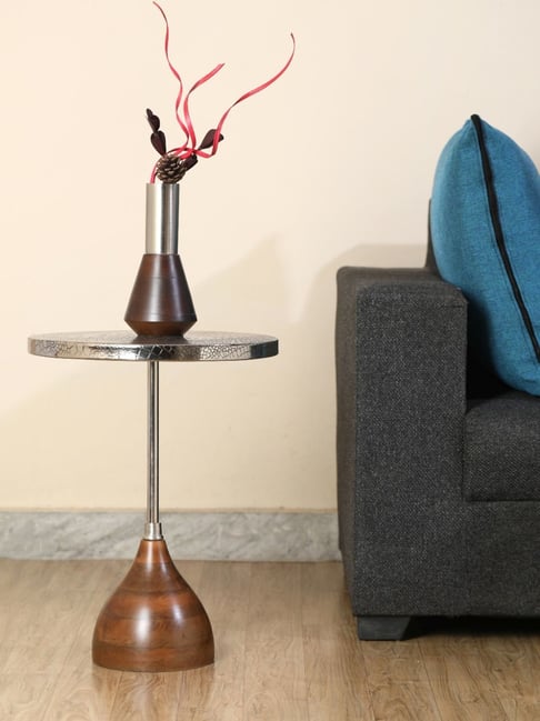 De Maison Decor Silver Aluminium Viotto Croc Pattern Table-picture-34