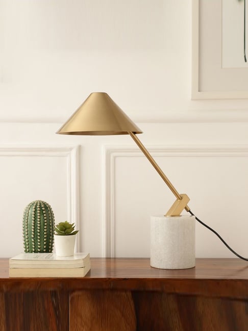 De Maison Decor Gold Aluminium Cone Shade Table Lamp-picture-28