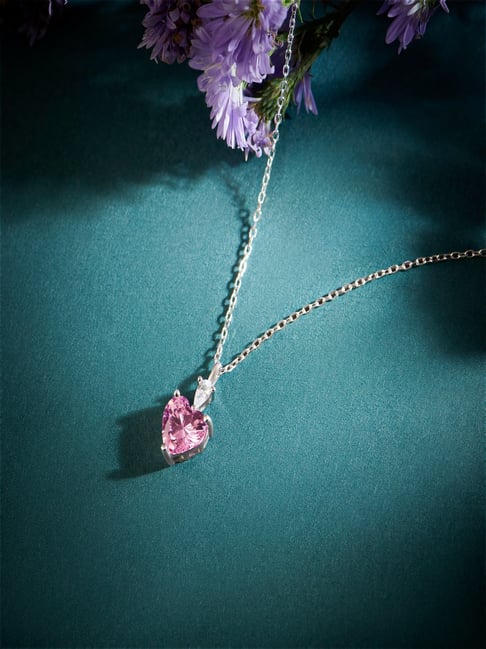 Zavya 925 Sterling Silver Her Heart's First Blush Necklace for Women