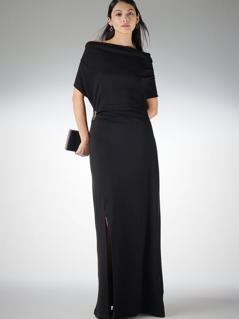 yellow grey dress Autumn Winter Grey Cashmere Dress