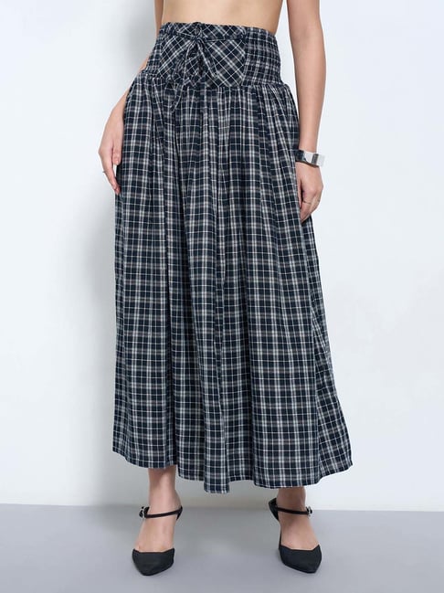 Honey By Pantaloons Black Checks Skirt-picture-28