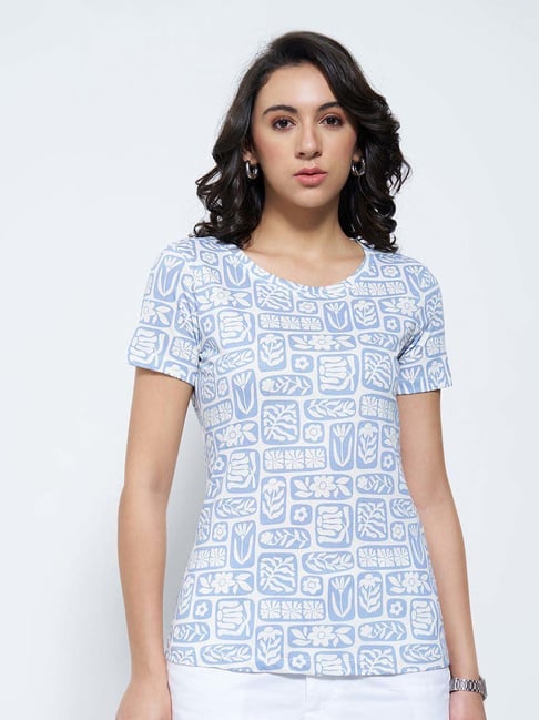 Honey By Pantaloons Forever Blue Regular Fit Printed T-Shirt-picture-27