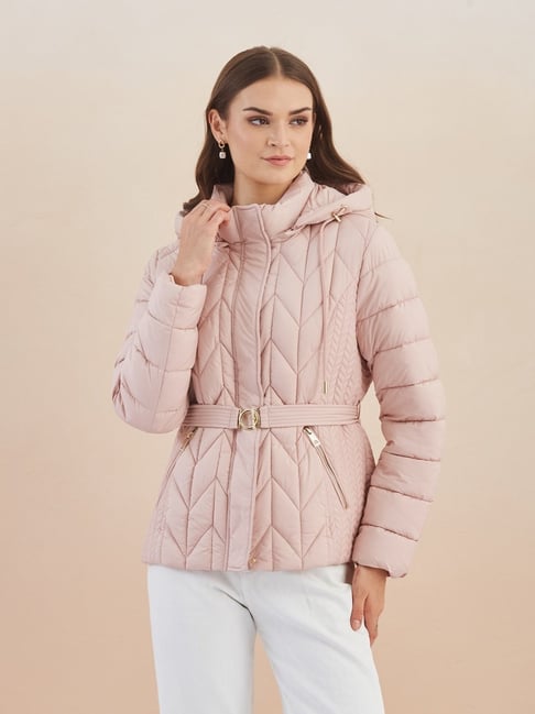 Latin Quarters Peach Polyester Quilted Jacket-picture-18