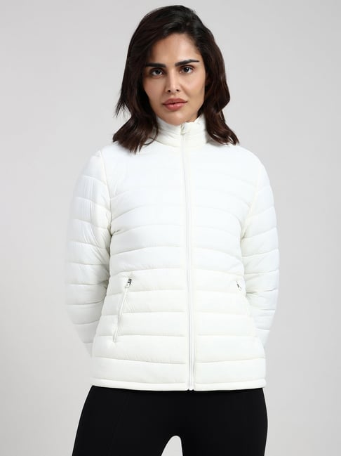 Van Heusen Beige Nylon Solid Jacket