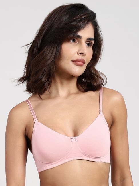 Van Heusen Pink Cotton Solid Bra-picture-38