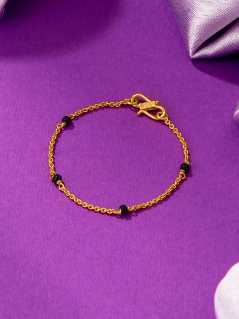 P.N.Gadgil Jewellers Simple Charm 22 Karat (916) Yellow Gold Bracelet For Kids