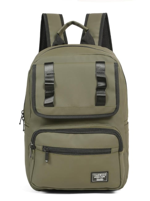 Teakwood Leathers Olive Medium Backpack-picture-14