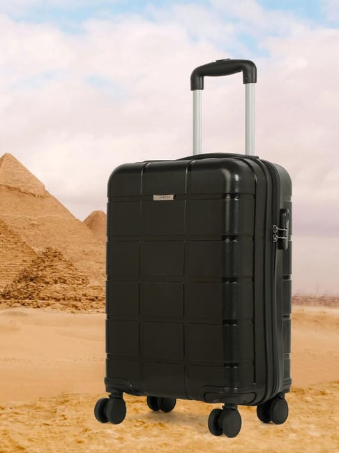 Teakwood Leathers Black Small Hard Sided Cabin Trolley-picture-17