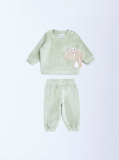 HOP Baby by Westside Sage Animal Design Sweatshirt and Joggers Set-picture-40