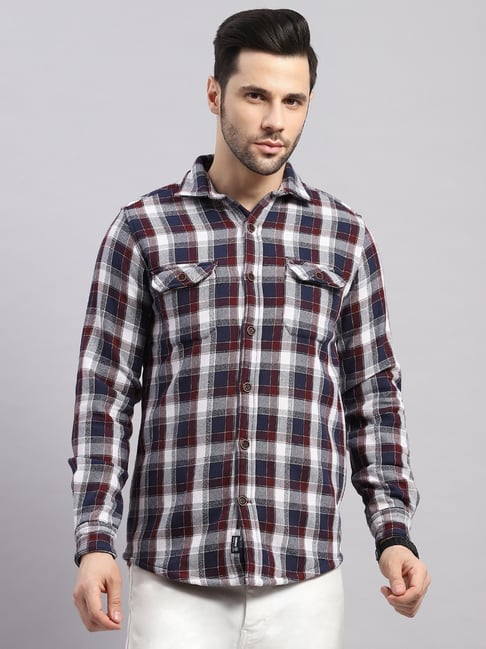 Monte Carlo Multicolor Regular Fit Checked Shirt