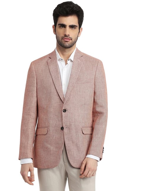 ColorPlus Red Contemporary fit Chequered Jacket-picture-32