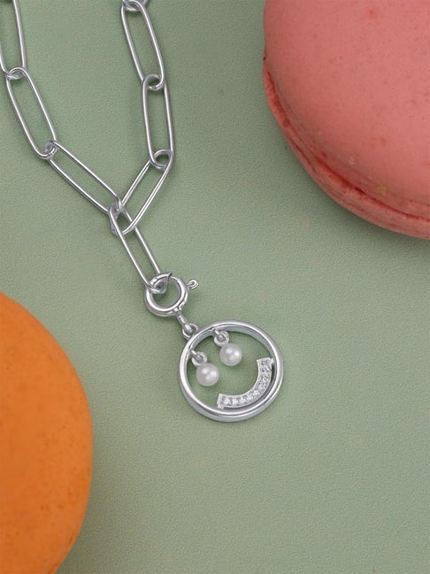 Mia by Tanishq 925 Silver Smiley Sparkle Charm for Women-picture-33