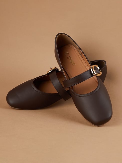 Ginger by Lifestyle Women's Brown Mary Jane Shoes-picture-26