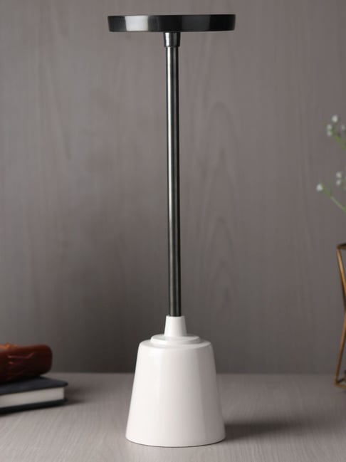 De Maison Decor Black Aluminium Altura Grande Nickel Tall Candle Holder-picture-31