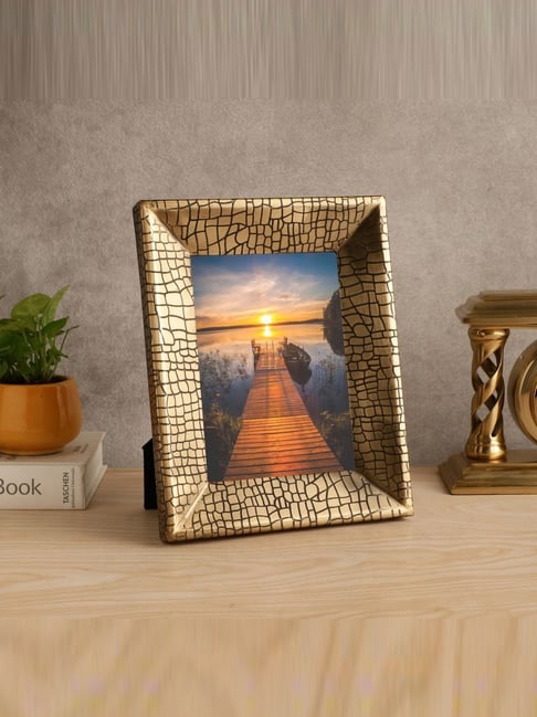 De Maison Decor Gold Iron Aria Croc Large PhotoFrame