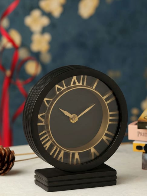 De Maison Decor Black Aluminium Timepeice Clock-picture-26