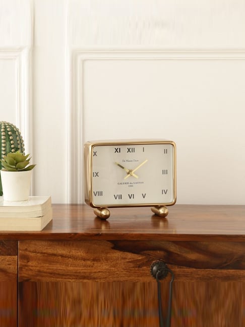 De Maison Decor Gold Aluminium Mullins Table Clock-picture-17