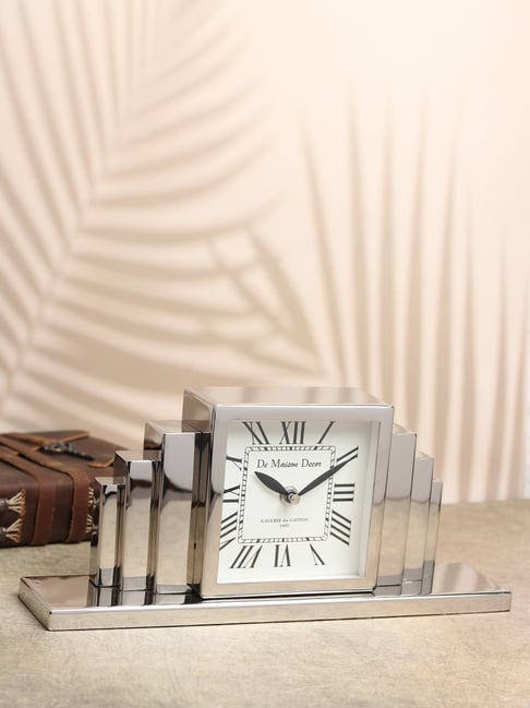 De Maison Decor Silver Aluminium Metropolitan Clock-picture-27