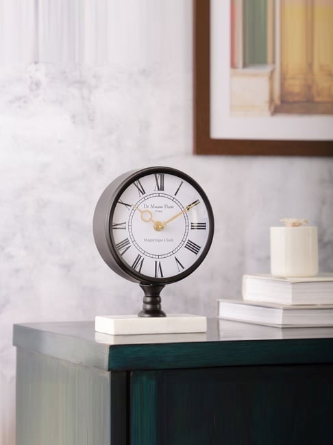 De Maison Decor Black Aluminium Seraphic Timepiece Clock-picture-28