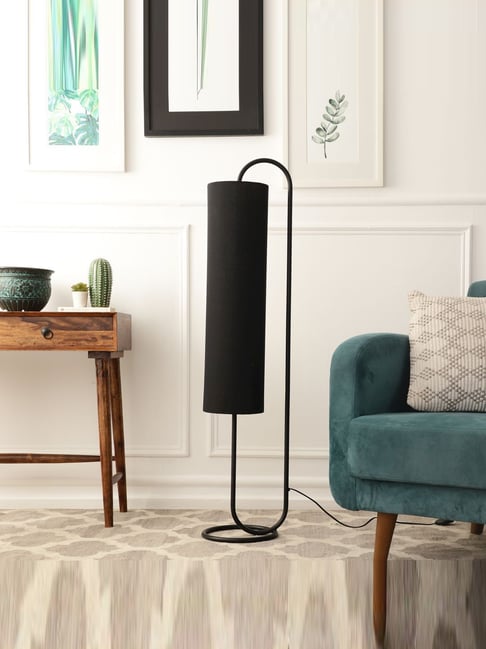 De Maison Decor Black Metal Graceful Curve Floor Lamp