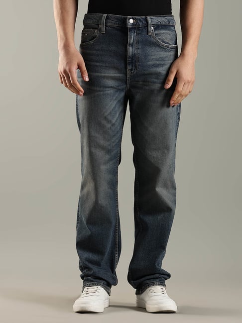 Tommy Hilfiger Blue Cotton Regular Fit Jeans-picture-40