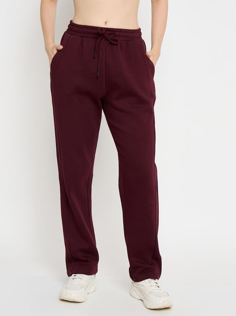 MADAME M Secret Wine Solid Trackpants