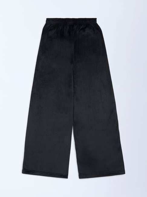 Y&F Kids by Westside Black High-Rise Velvet Trousers