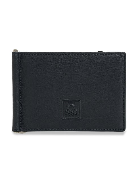 United Colors of Benetton Navy Bencorr Leather Moneyclip Wallet-picture-10