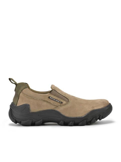 Buy Woodland Men's GC 6132123 Dubai Khaki Slip-On Shoes at Best