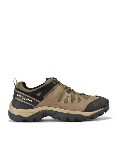 Buy Woodland Men's GC 6116123 Green & Dubai Khaki Hiking Shoes at