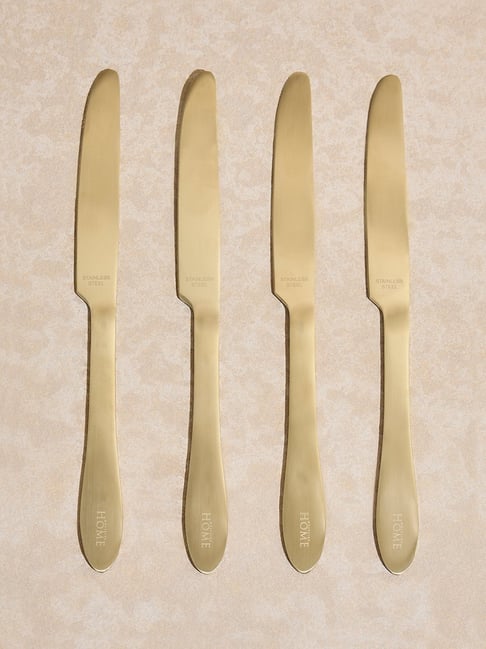 Westside Home Gold Matte Table Knife (Set of 4)