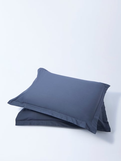 Westside Home Dusty Blue Solid Pillowcase (Set of 2)