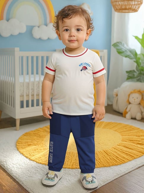 Miniklub Kids Navy Printed Joggers