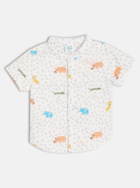 Miniklub Kids White Chequered Shirt