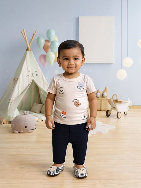 Miniklub Kids Ecru Embroidered T-Shirt