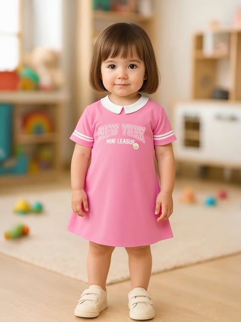 Miniklub Kids Pink Printed Dress