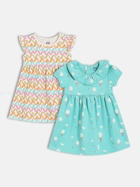 Miniklub Kids Multi Chequered Dress - Pack of 2