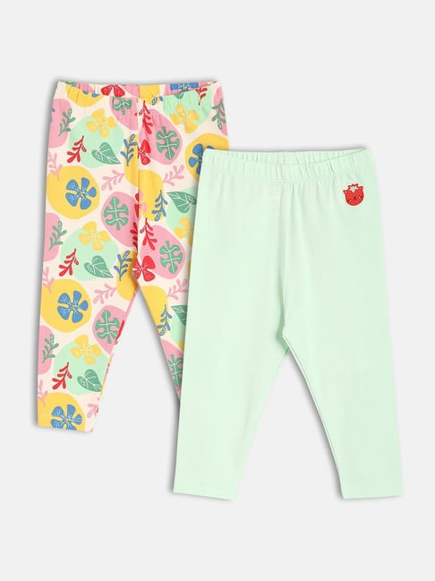 Miniklub Kids Blue and Multi Chequered Leggings - Pack of 2