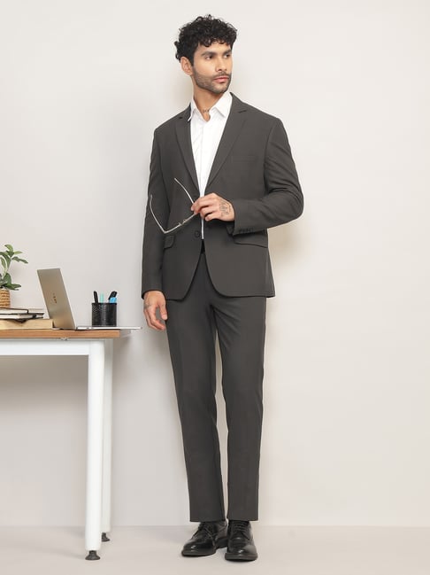 SUBTRACT Grey Slim Fit Two Piece Suit
