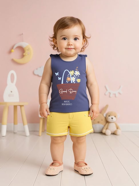 Miniklub Kids Navy Floral Print Top