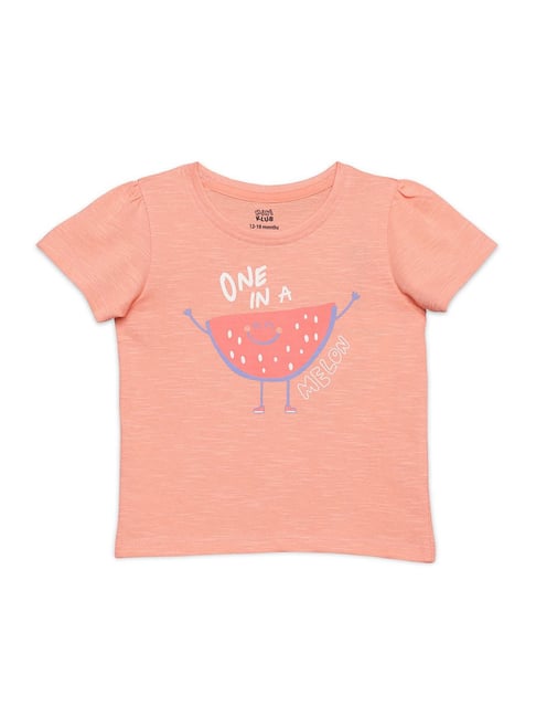 Miniklub Kids Peach Printed Top