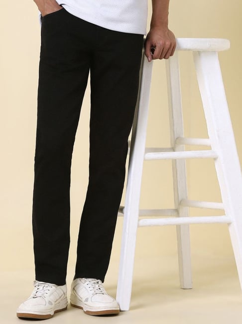 Allen Solly Black Cotton Skinny Fit Jeans-picture-19