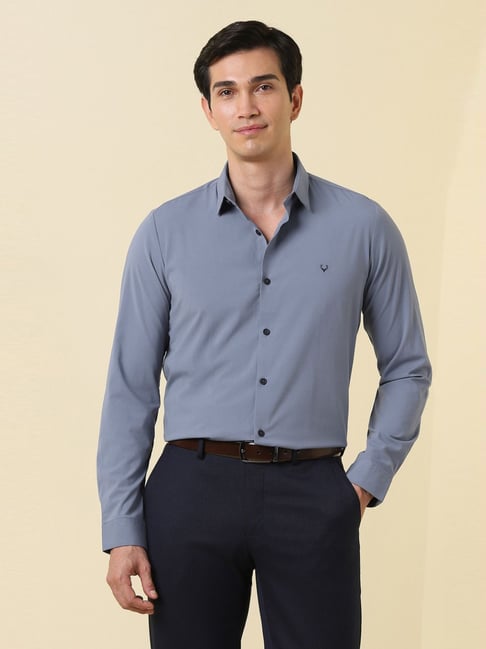 Allen Solly Blue Slim Fit Shirt