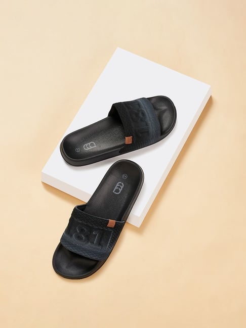 Ajile by Pantaloons Men's Black Slides-picture-36