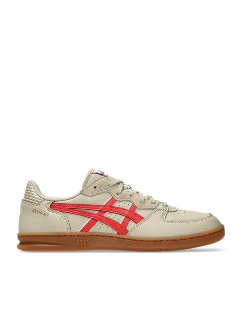 Asics Men's SKYHAND OG Feather Grey & Red Snapper Sneakers-picture-32