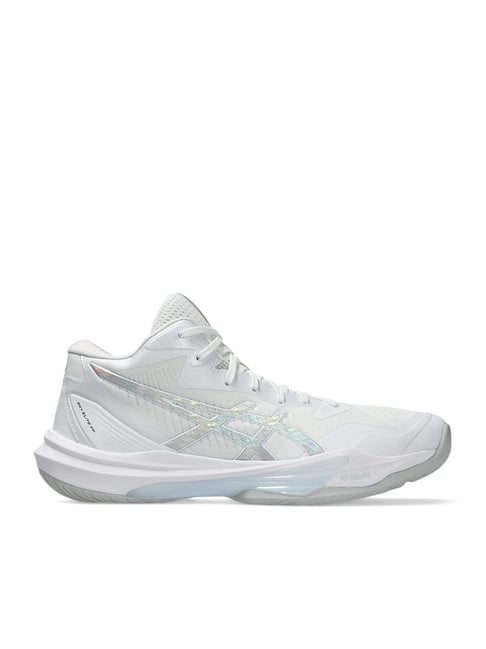Asics Men's SKY ELITE FF MT 3 White & Pure Silver Volleyball Shoes-picture-19