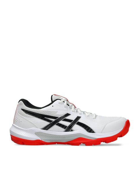 Asics Men's GEL-PEAKE 3 White & Black Cricket Shoes-picture-36
