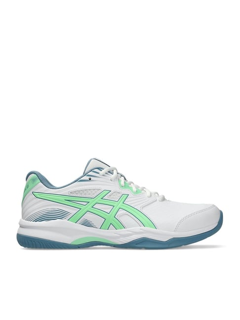 Asics Men's GEL-RENMA 2 White & Menthol Badminton Shoes-picture-37